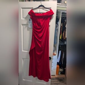 Formal Strapless Red Dress